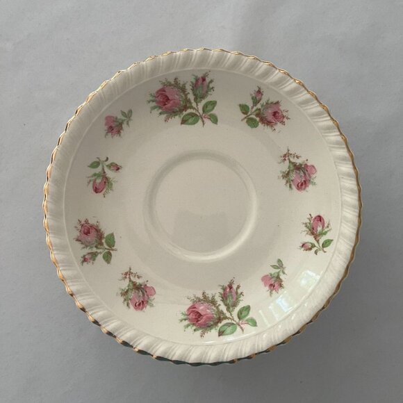 WindsorWare English Rose China Saucer with Gold Trim - 5-5/8" Dia. - VTG - Picture 1 of 3